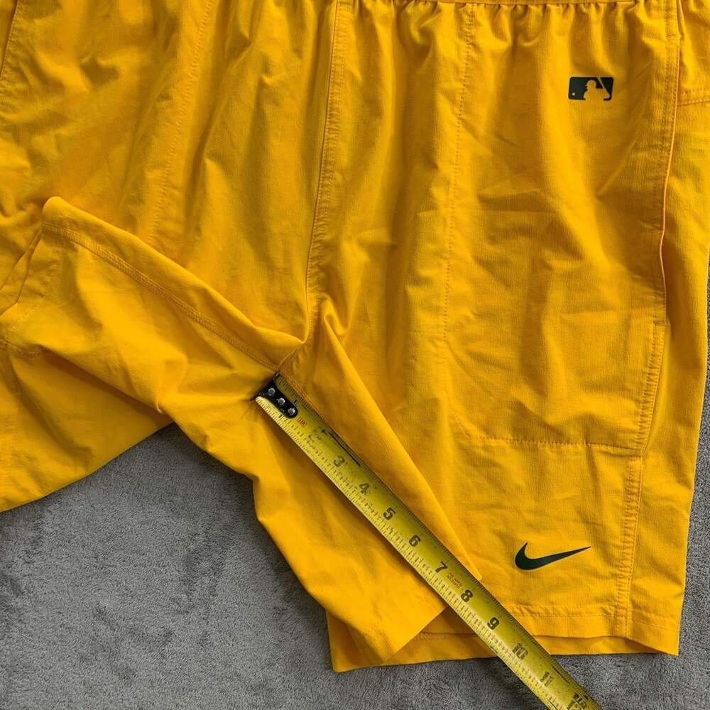 Nike Shorts Men's XXL Oakland Athletics MLB Authentic Collection Dri-FIT Yellow - Picture 4 of 11